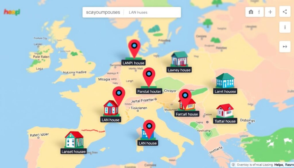 Localizador de lan houses no Google Maps